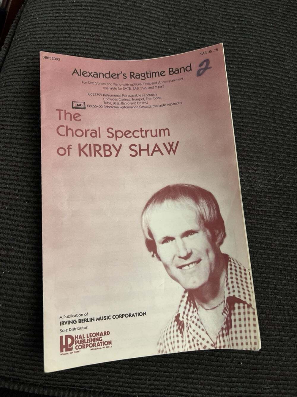 Alexanders Ragtime Band Sheet Music 1983 The Choral Spectrum Kirby Shaw